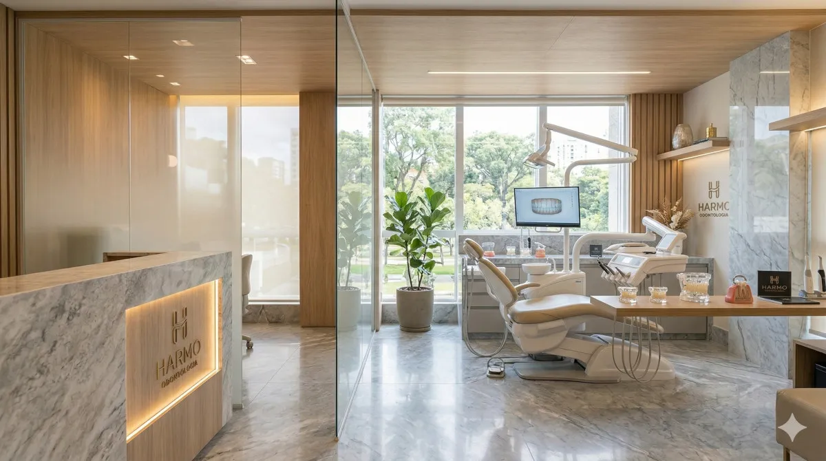 Infraestrutura e tecnologia da clínica Harmo Odontologia em Curitiba